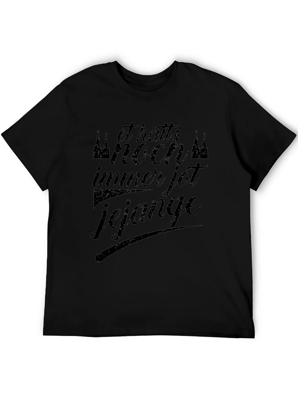 Black Graphic Tee: Et Hätt Noch Immer Jot Jejange product image 5