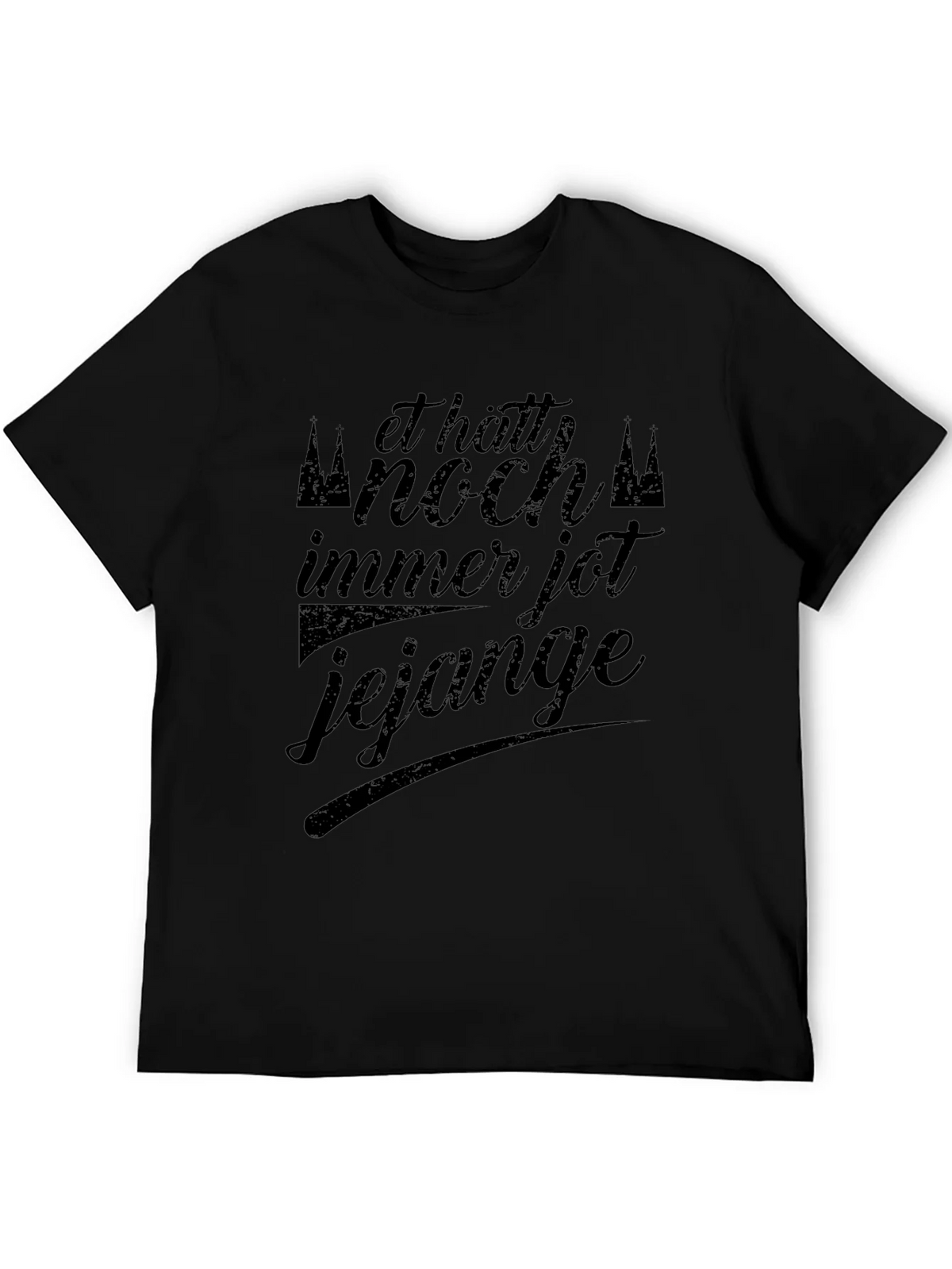 Black Graphic Tee: Et Hätt Noch Immer Jot Jejange product image 5