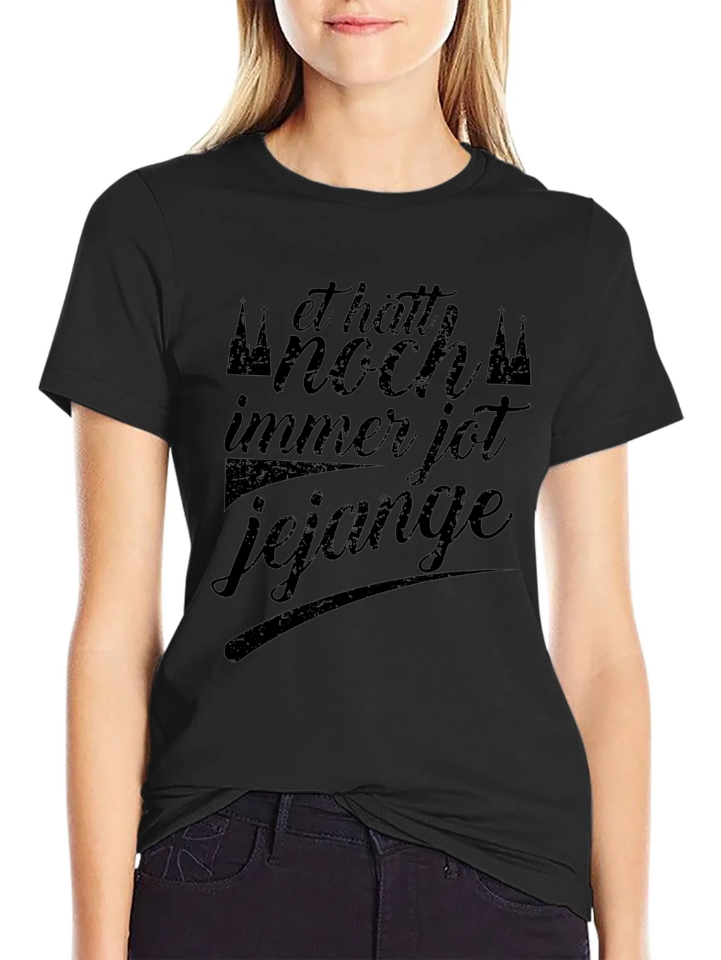Black Graphic Tee: Et Hätt Noch Immer Jot Jejange product image 2