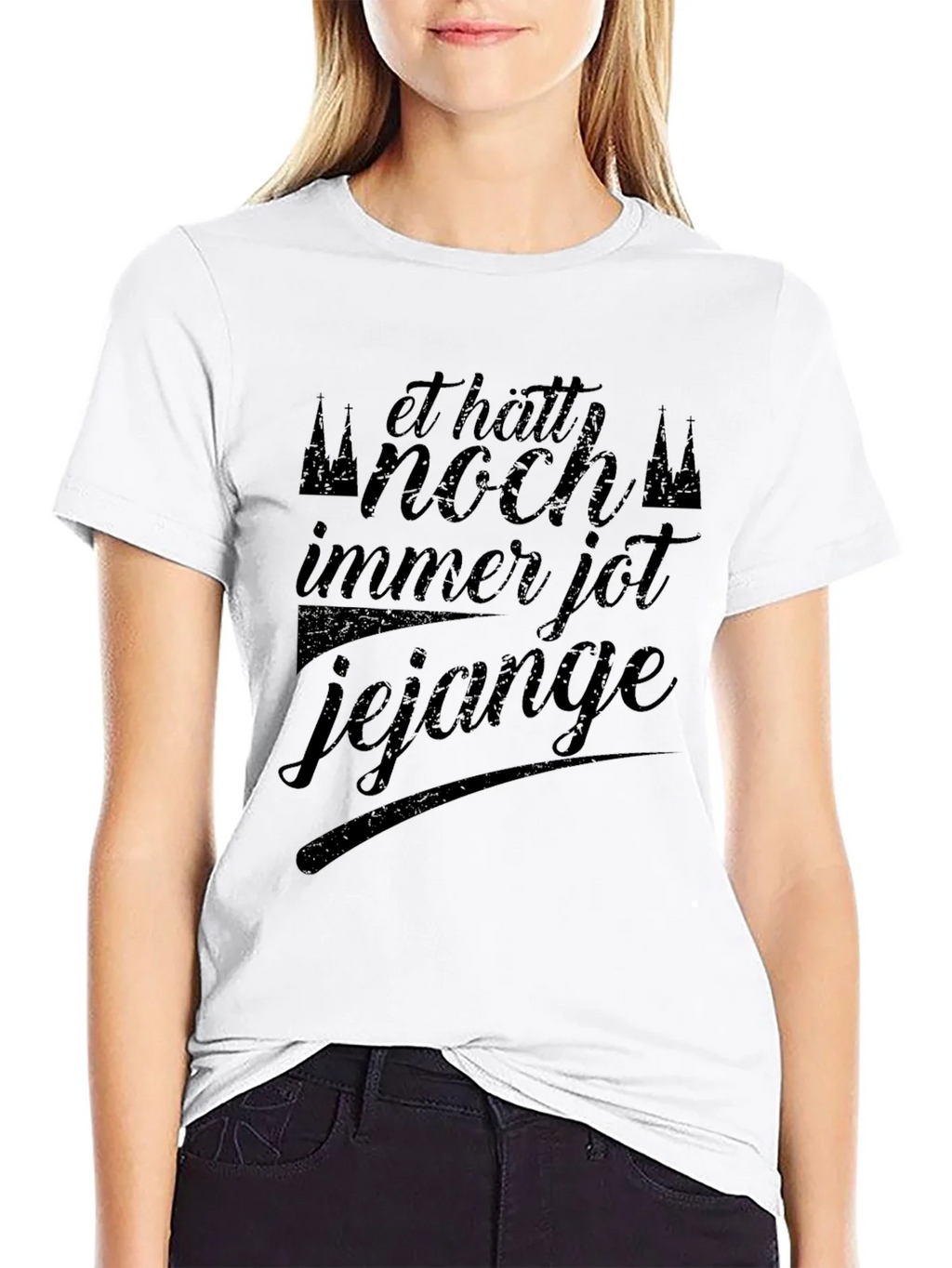 Black Graphic Tee: Et Hätt Noch Immer Jot Jejange product image 8