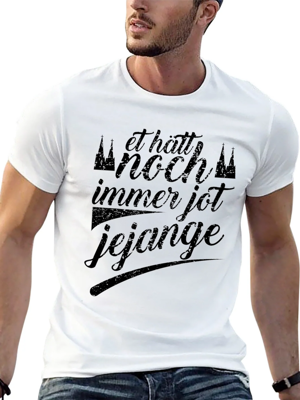 Black Graphic Tee: Et Hätt Noch Immer Jot Jejange product image 12