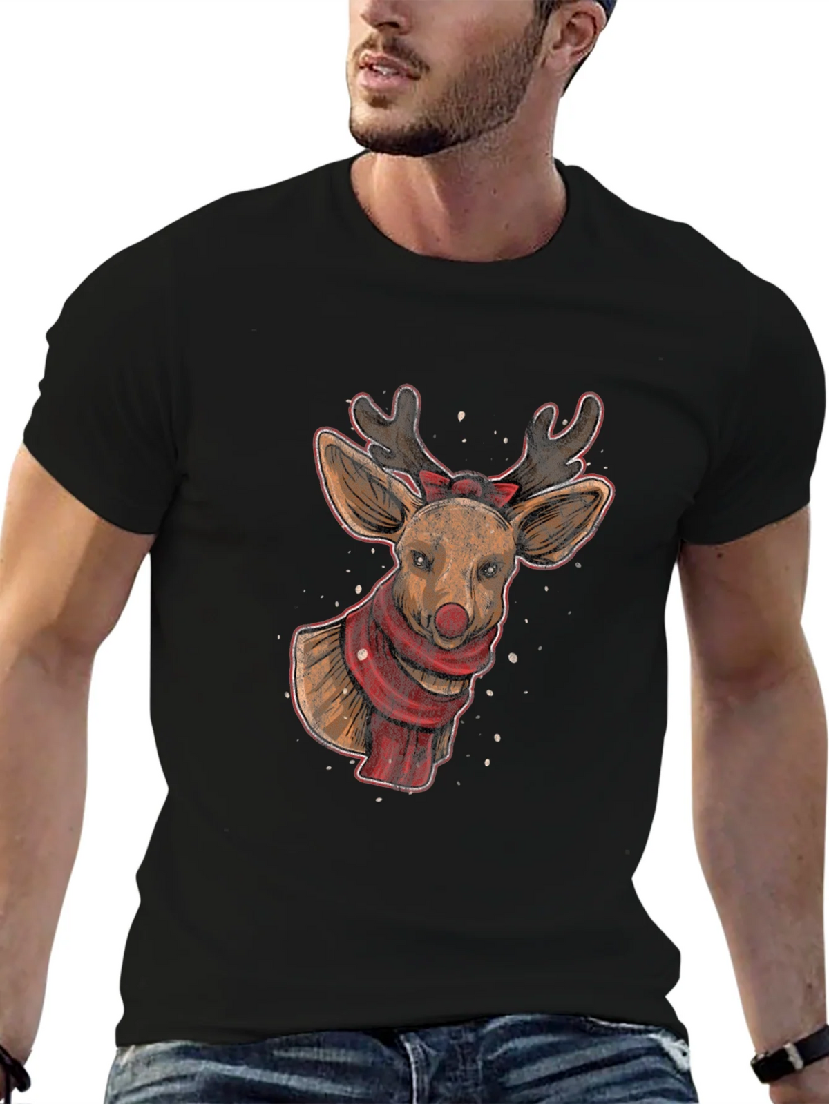 Reindeer Graphic Tee - Holiday Festive Style product image 6