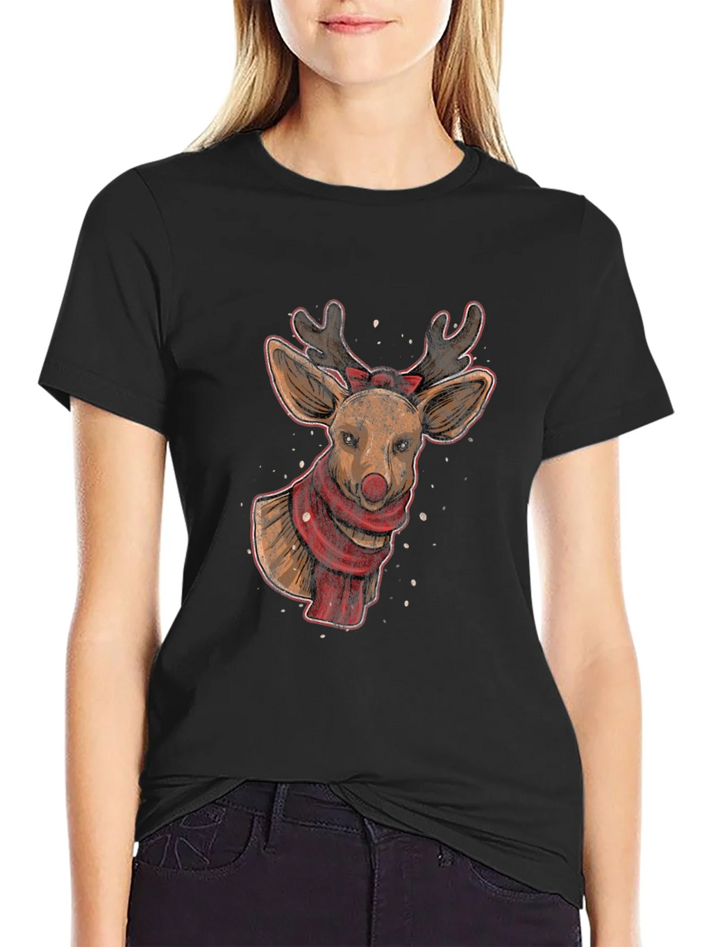 Reindeer Graphic Tee - Holiday Festive Style product image 2