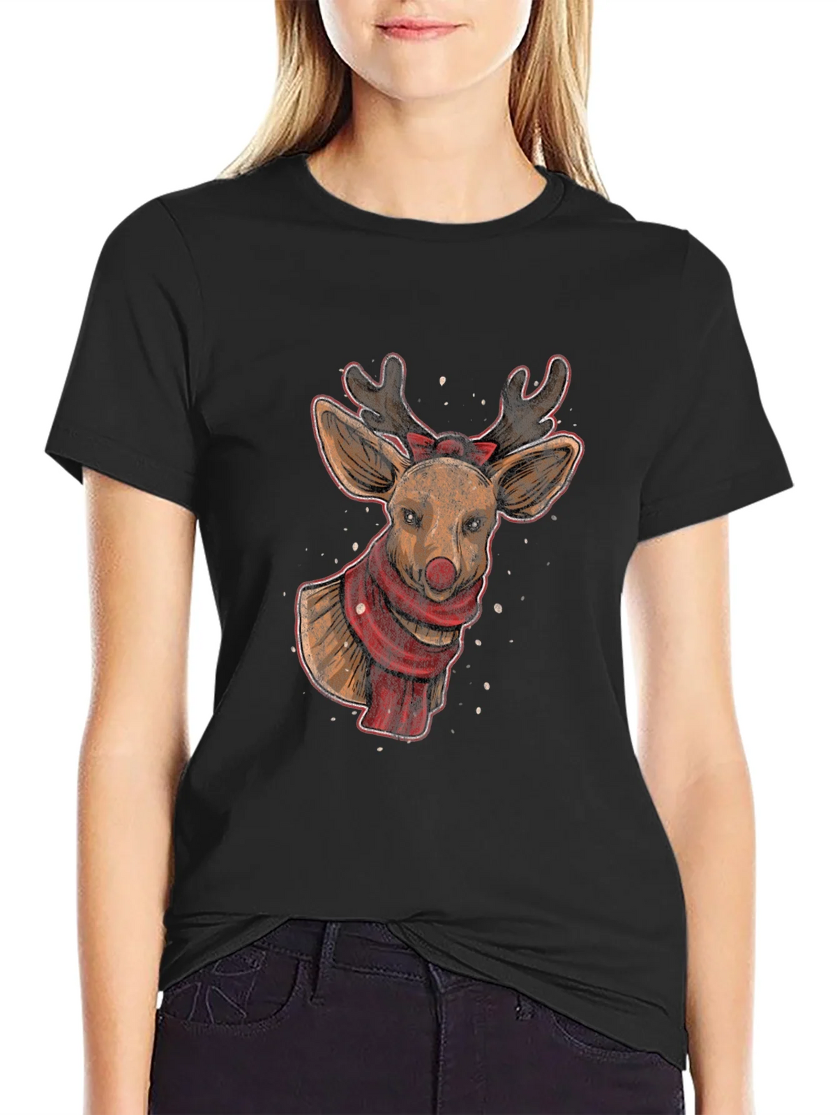 Reindeer Graphic Tee - Holiday Festive Style product image 2