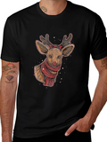Reindeer Graphic Tee - Holiday Festive Style product image 1