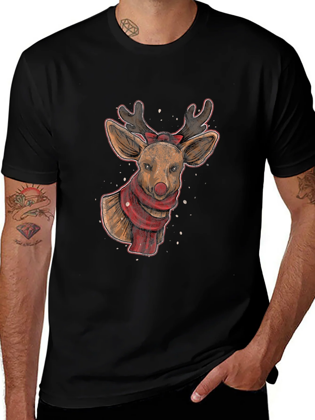 Reindeer Graphic Tee - Holiday Festive Style product image 1