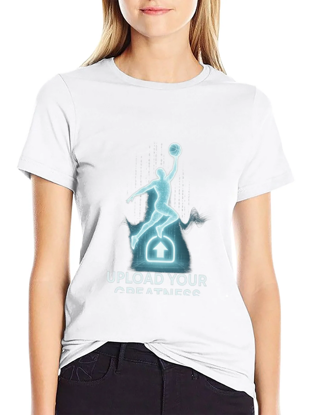 Upload Your Greatness Black Graphic Tee product image 5