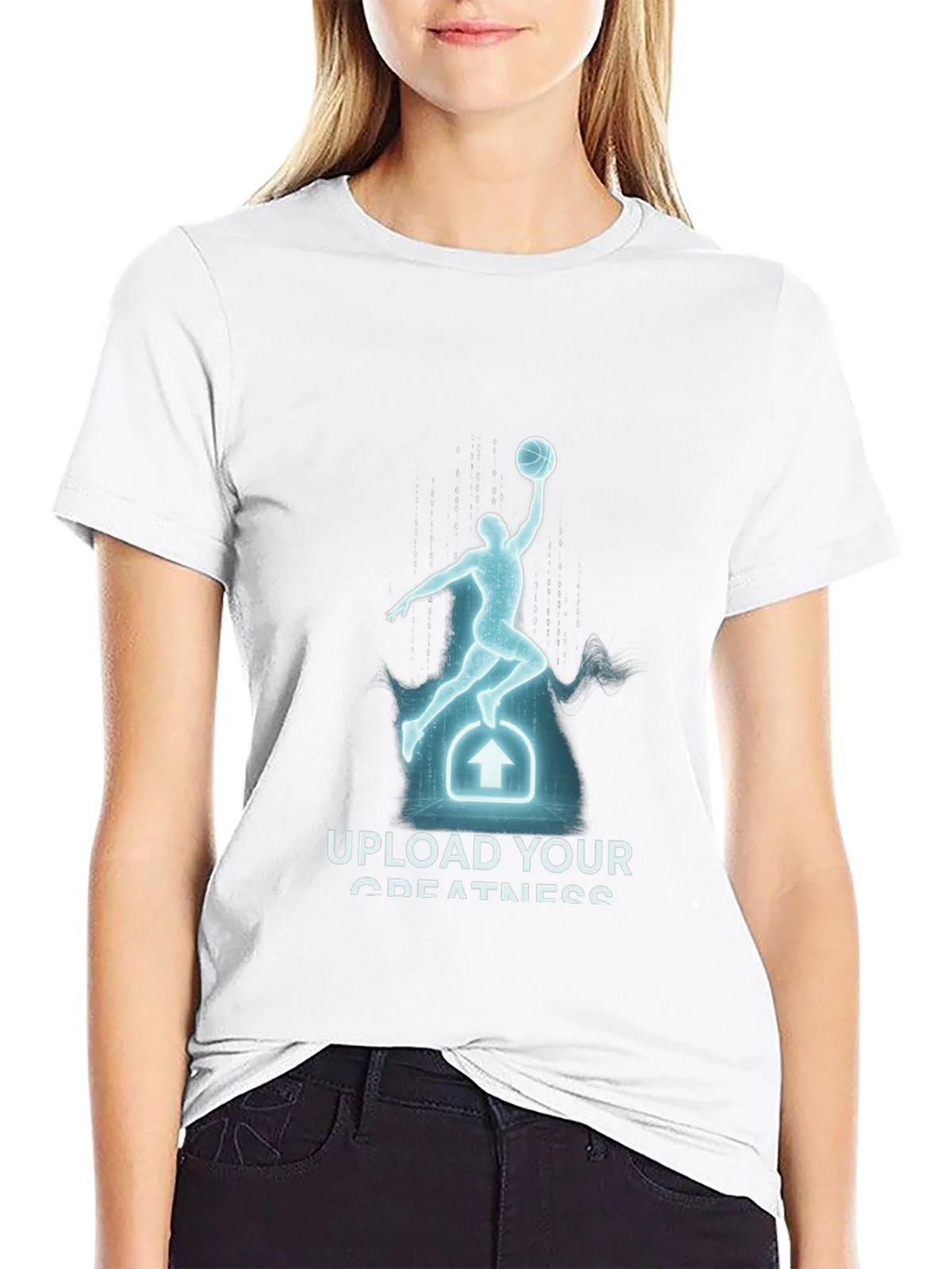 Upload Your Greatness Black Graphic Tee product image 5