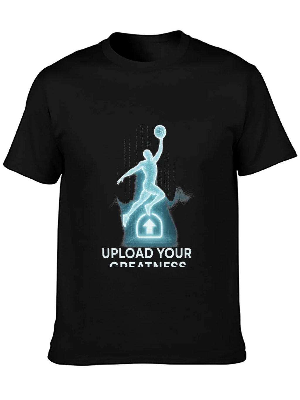 Upload Your Greatness Black Graphic Tee product image 2
