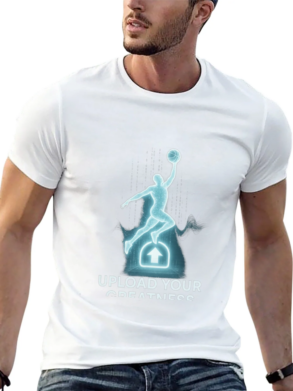 Upload Your Greatness Black Graphic Tee product image 8