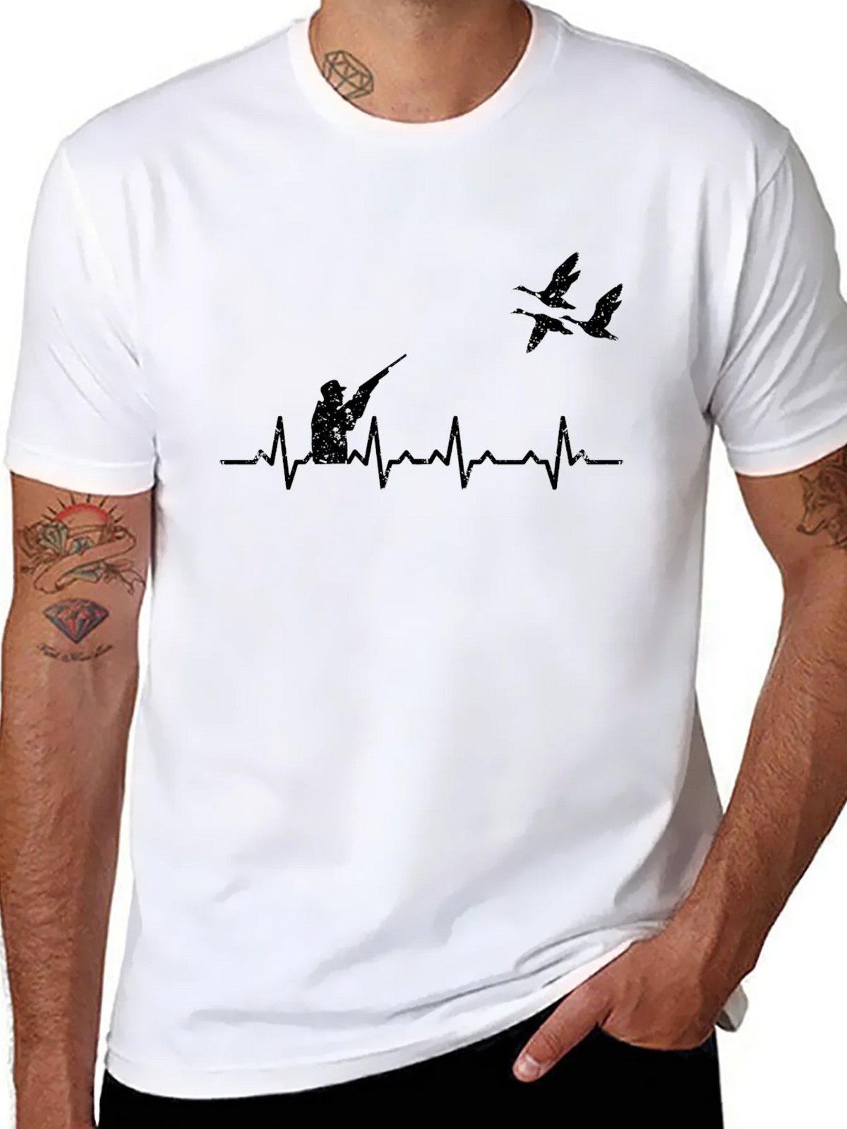 Hunters Heartbeat Graphic Tee - Black product image 7