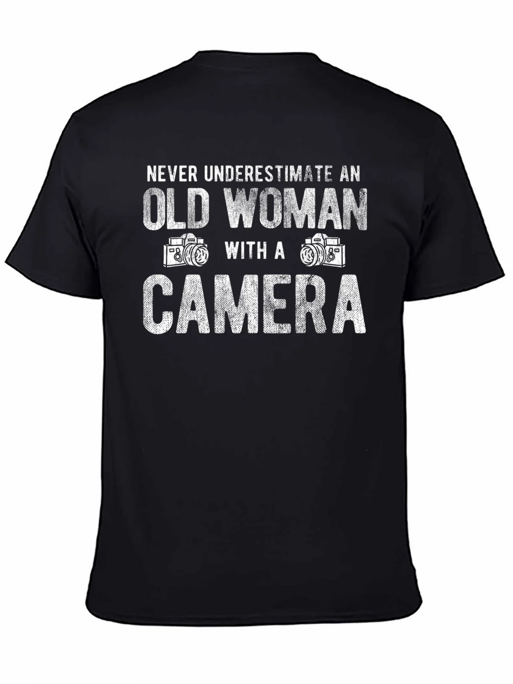 Old Woman Camera T-Shirt - Never Underestimate Gift product image 4