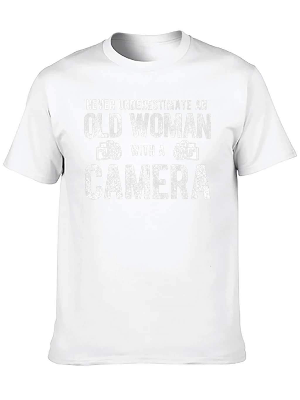 Old Woman Camera T-Shirt - Never Underestimate Gift product image 9
