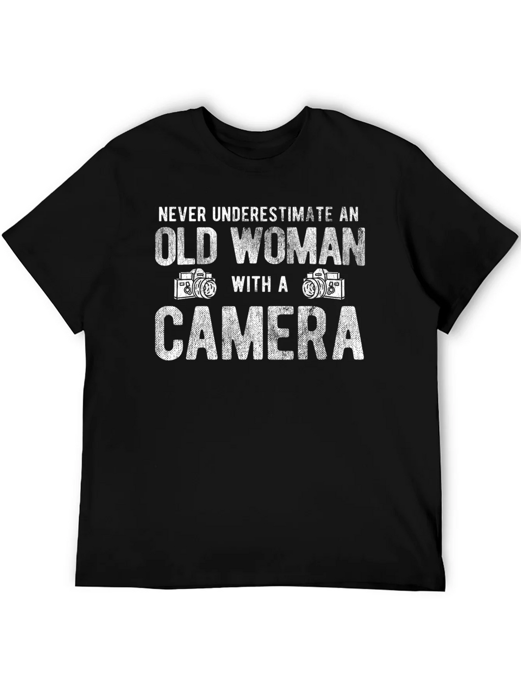 Old Woman Camera T-Shirt - Never Underestimate Gift product image 5
