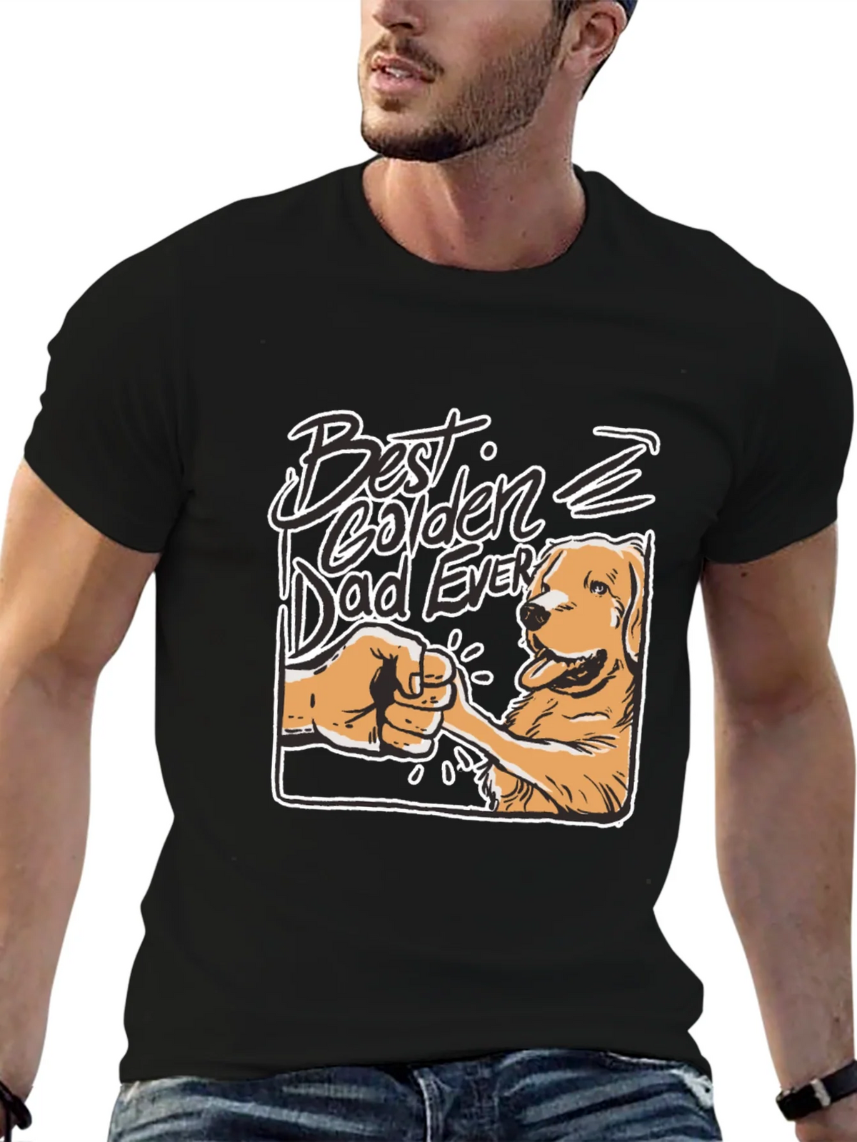 Best Golden Dad Ever T-Shirt product image 5