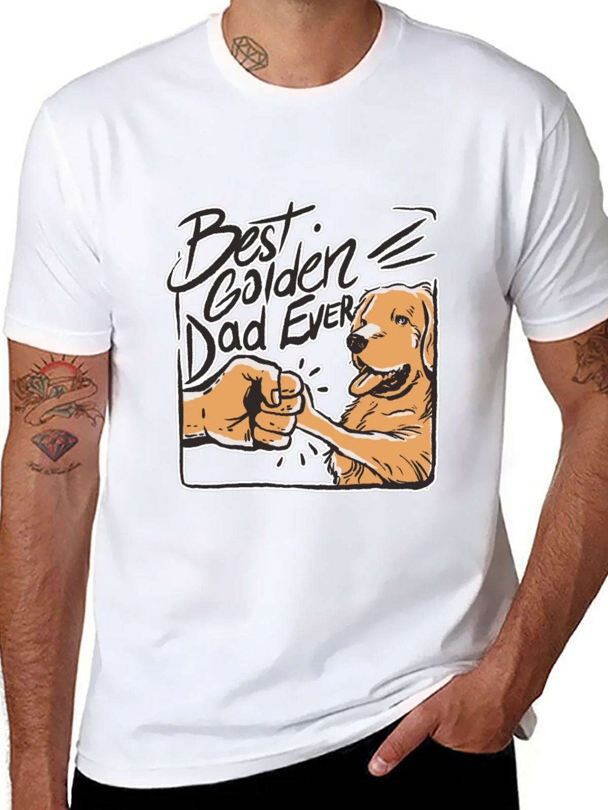 Best Golden Dad Ever T-Shirt product image 6