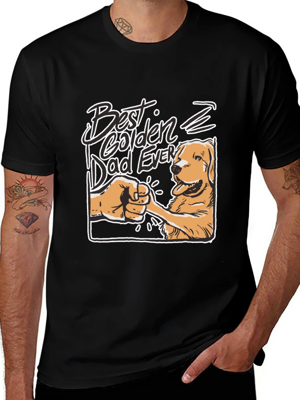 Best Golden Dad Ever T-Shirt product image 1