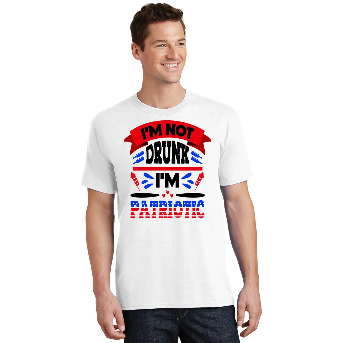 Funny 4th of July Not Drunk Patriotic T-Shirt product image 1