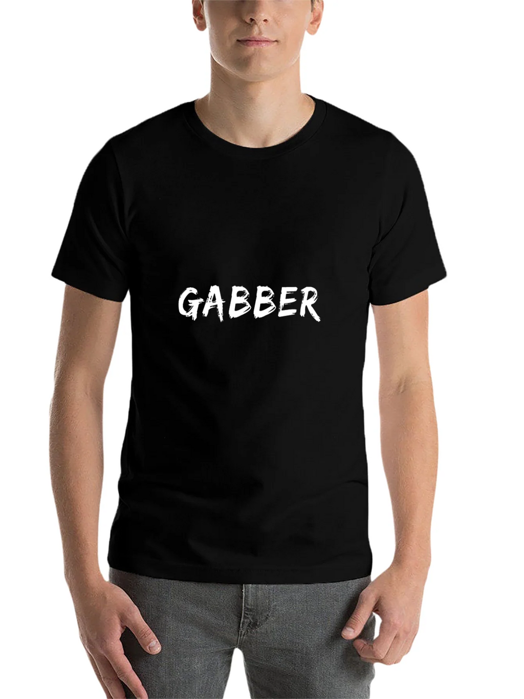 Gabber Graphic Tee - Black Cotton T-Shirt product image 4