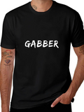 Gabber Graphic Tee - Black Cotton T-Shirt product image 1