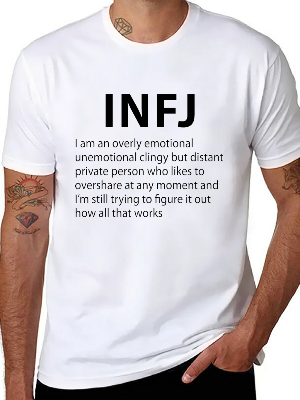 INFJ Personality Black T-Shirt product image 6