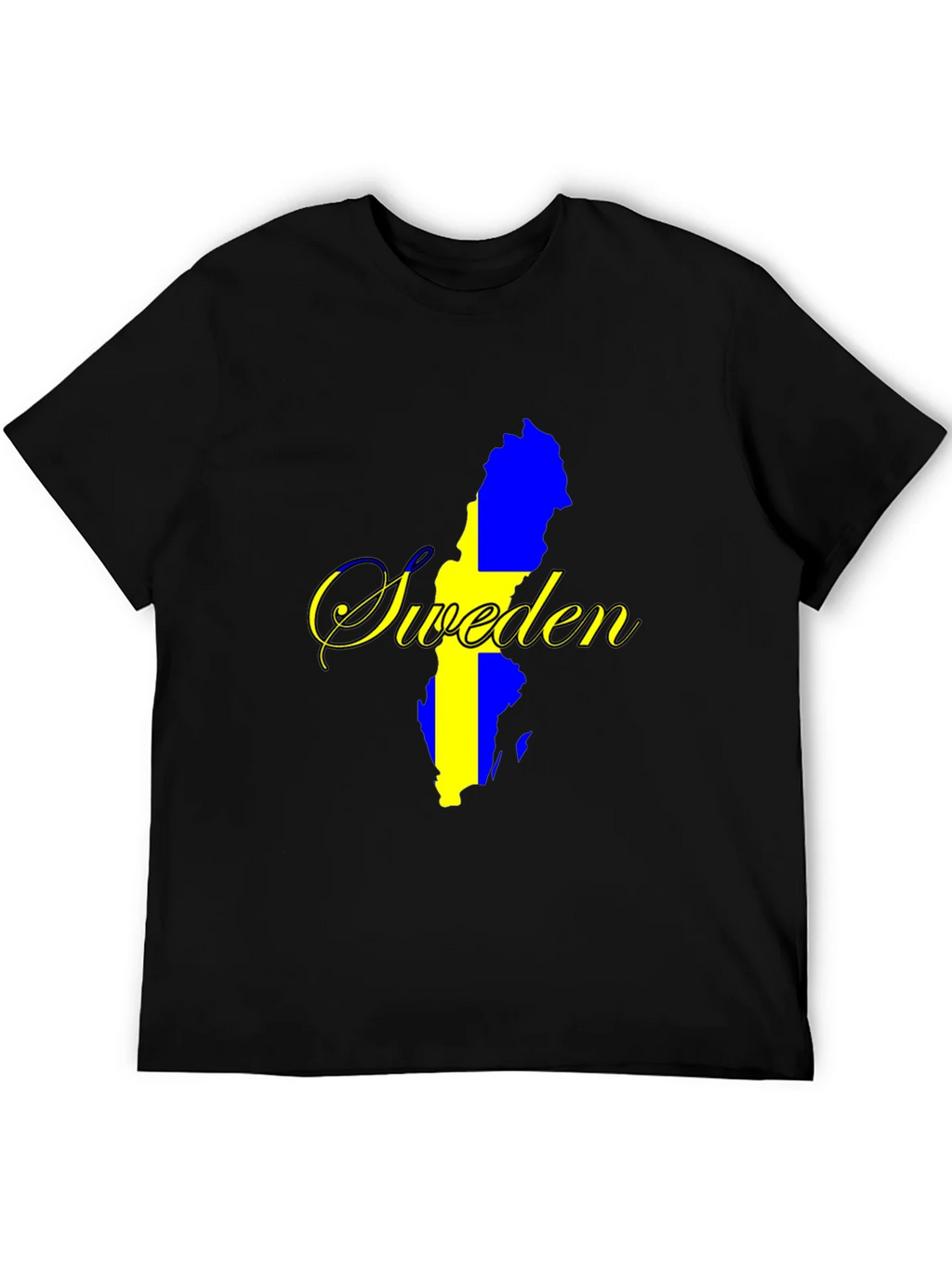 Sweden Map T-Shirt - National Pride Black Tee product image 5