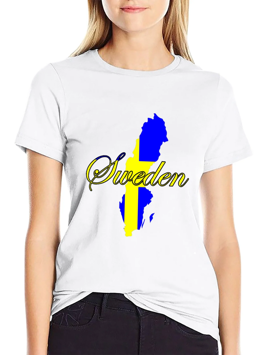 Sweden Map T-Shirt - National Pride Black Tee product image 8