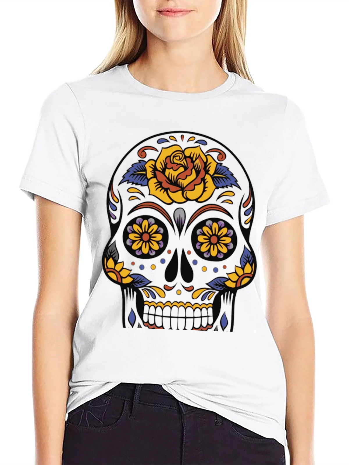 Sugar Skull Graphic Tee - Day of the Dead product image 8