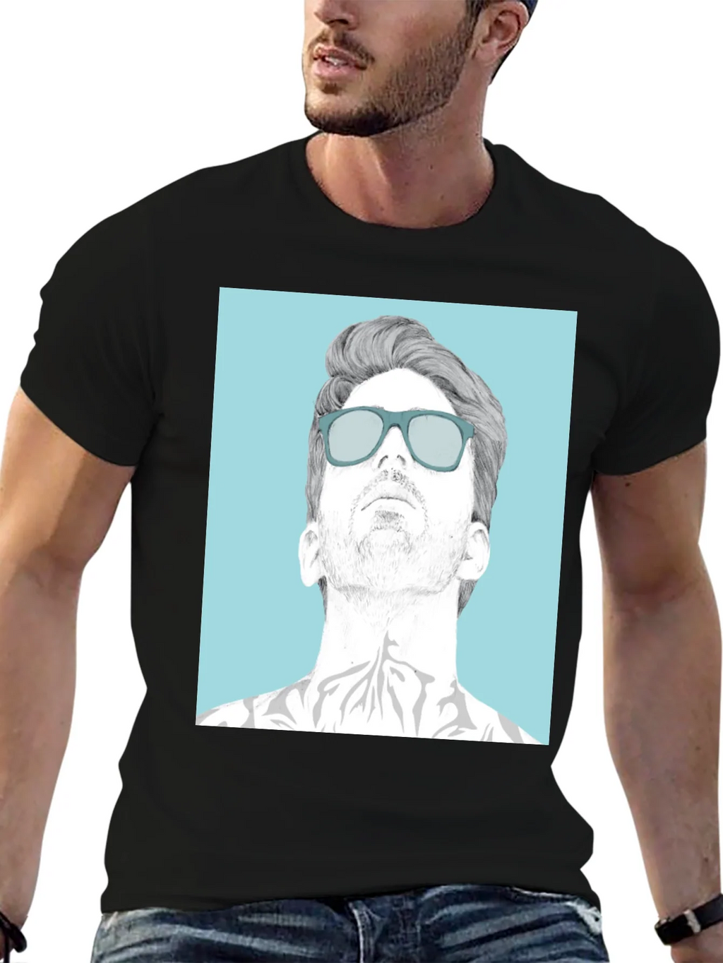 Cool Graphic Tee - Man with Sunglasses product image 6