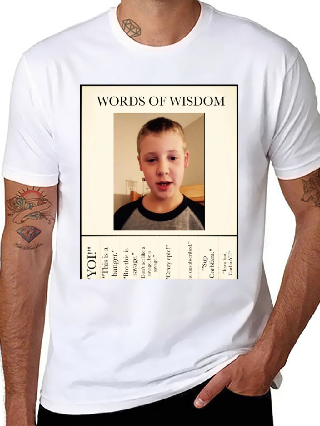 Words of Wisdom T-Shirt - CorbinYT Fan product image 6