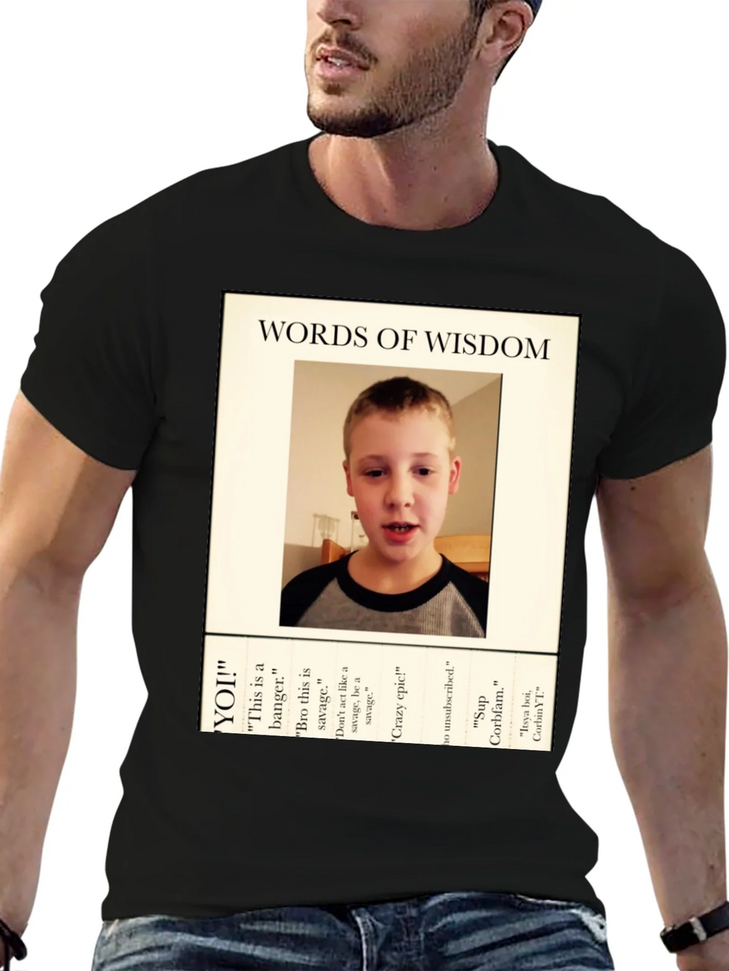 Words of Wisdom T-Shirt - CorbinYT Fan product image 5