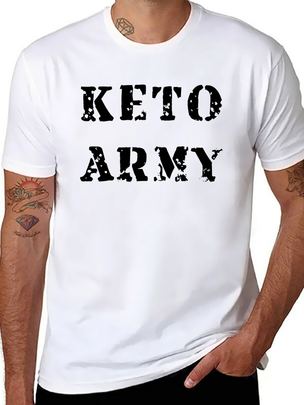 Keto Army Black T-Shirt product image 7