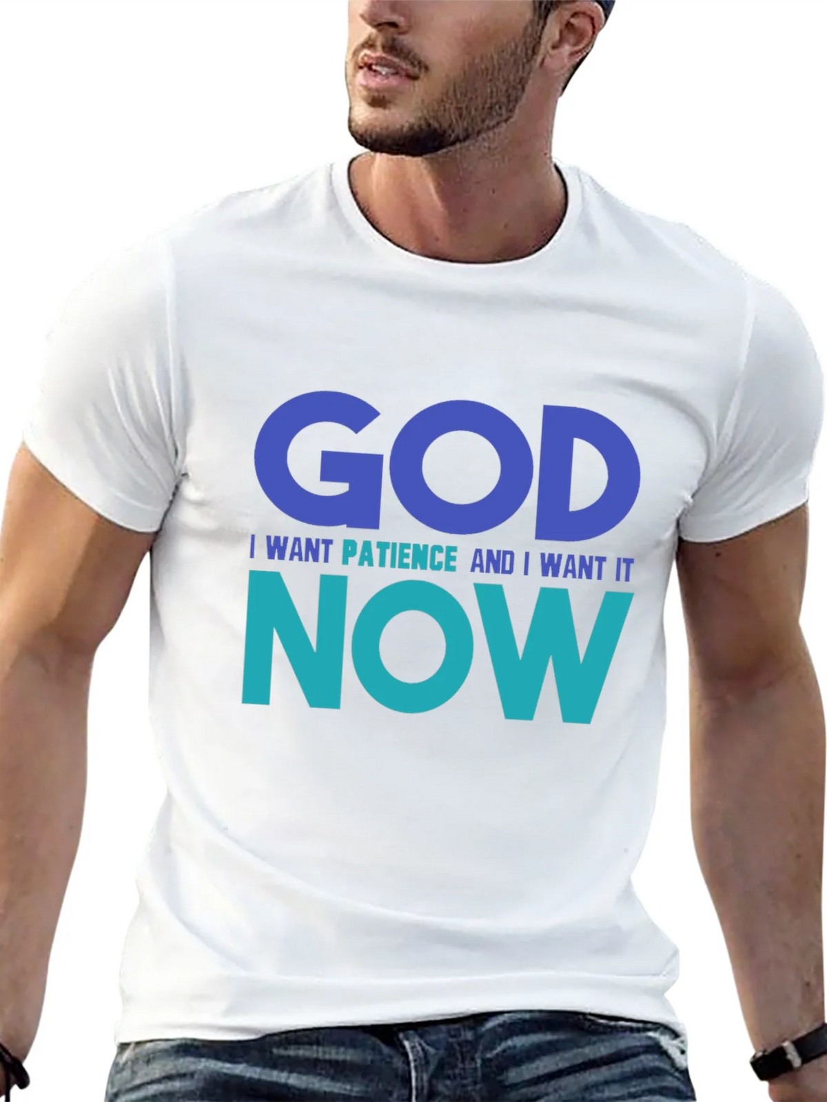 God I Want Patience Tee - Funny Graphic T-Shirt product image 12