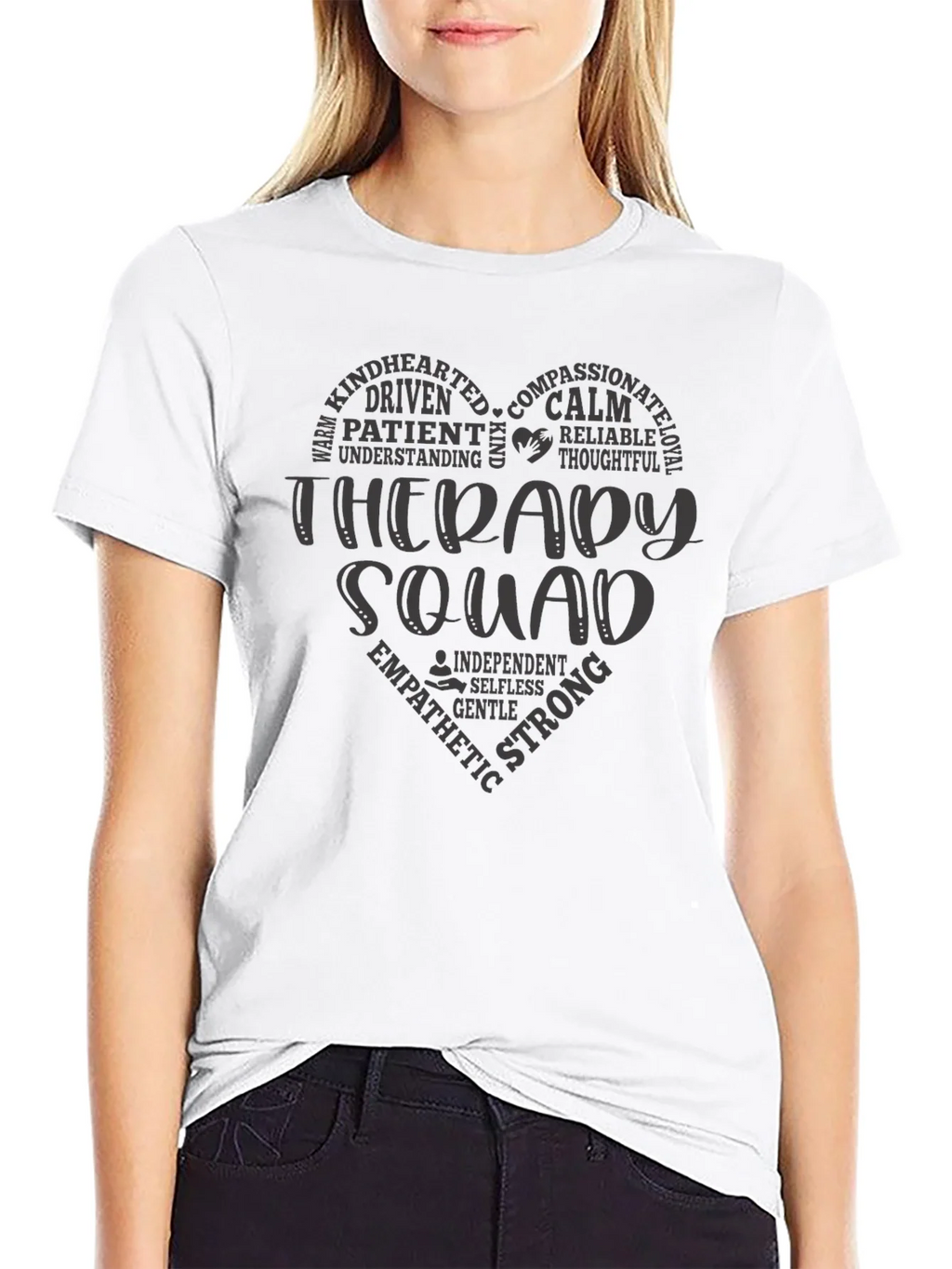 Therapy Squad Heart Graphic Tee - Black product image 6