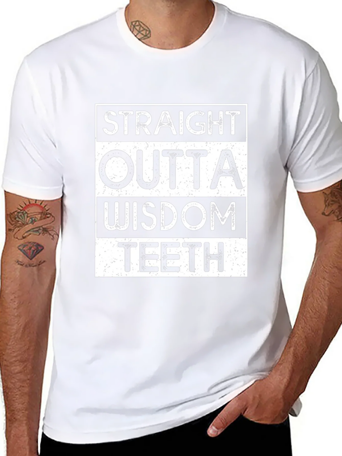 Straight Outta Wisdom Teeth Black T-Shirt product image 7