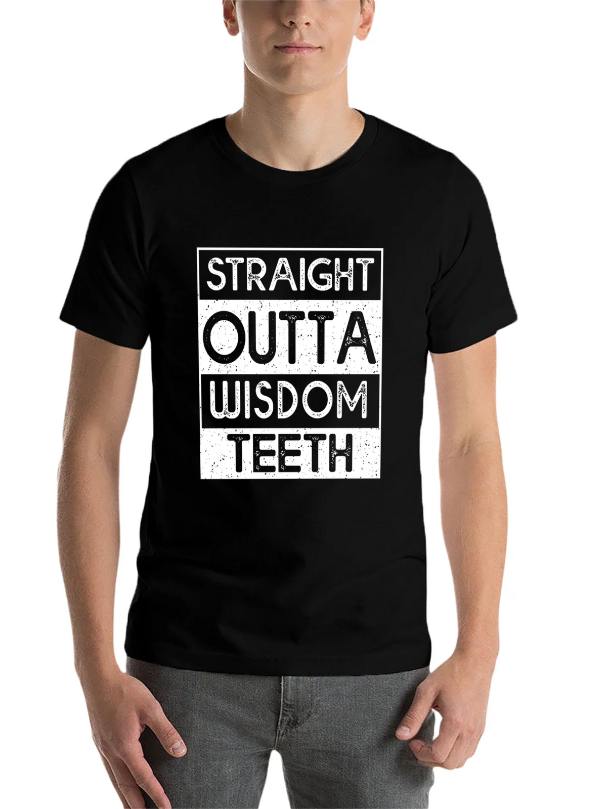 Straight Outta Wisdom Teeth Black T-Shirt product image 4