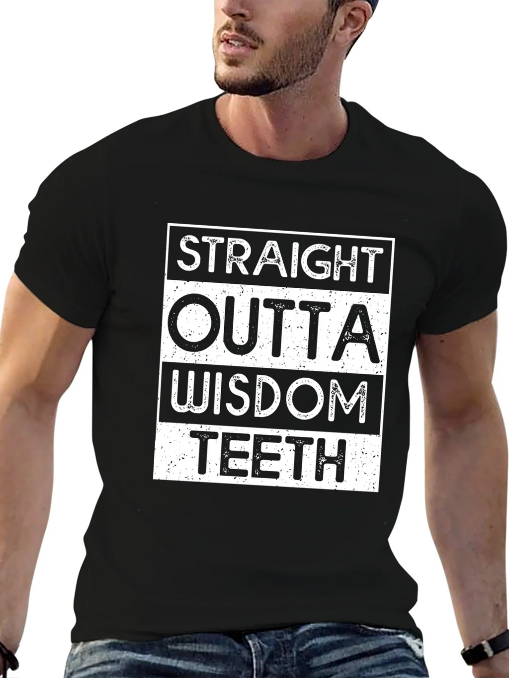 Straight Outta Wisdom Teeth Black T-Shirt product image 6