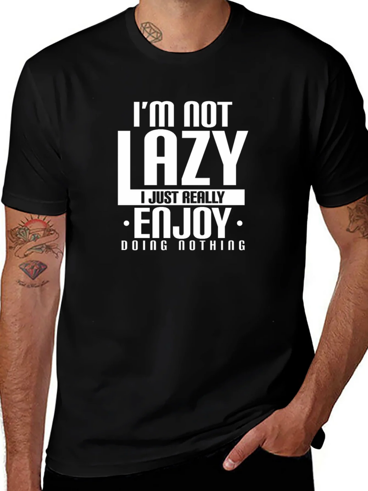 Funny Im Not Lazy Graphic T-Shirt product image 1