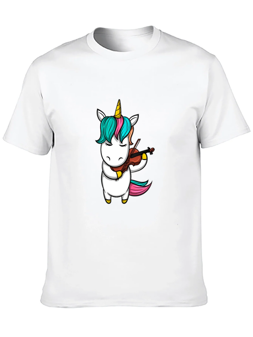 Unicorn Violinist Graphic Tee - Black Casual Shirt product image 9