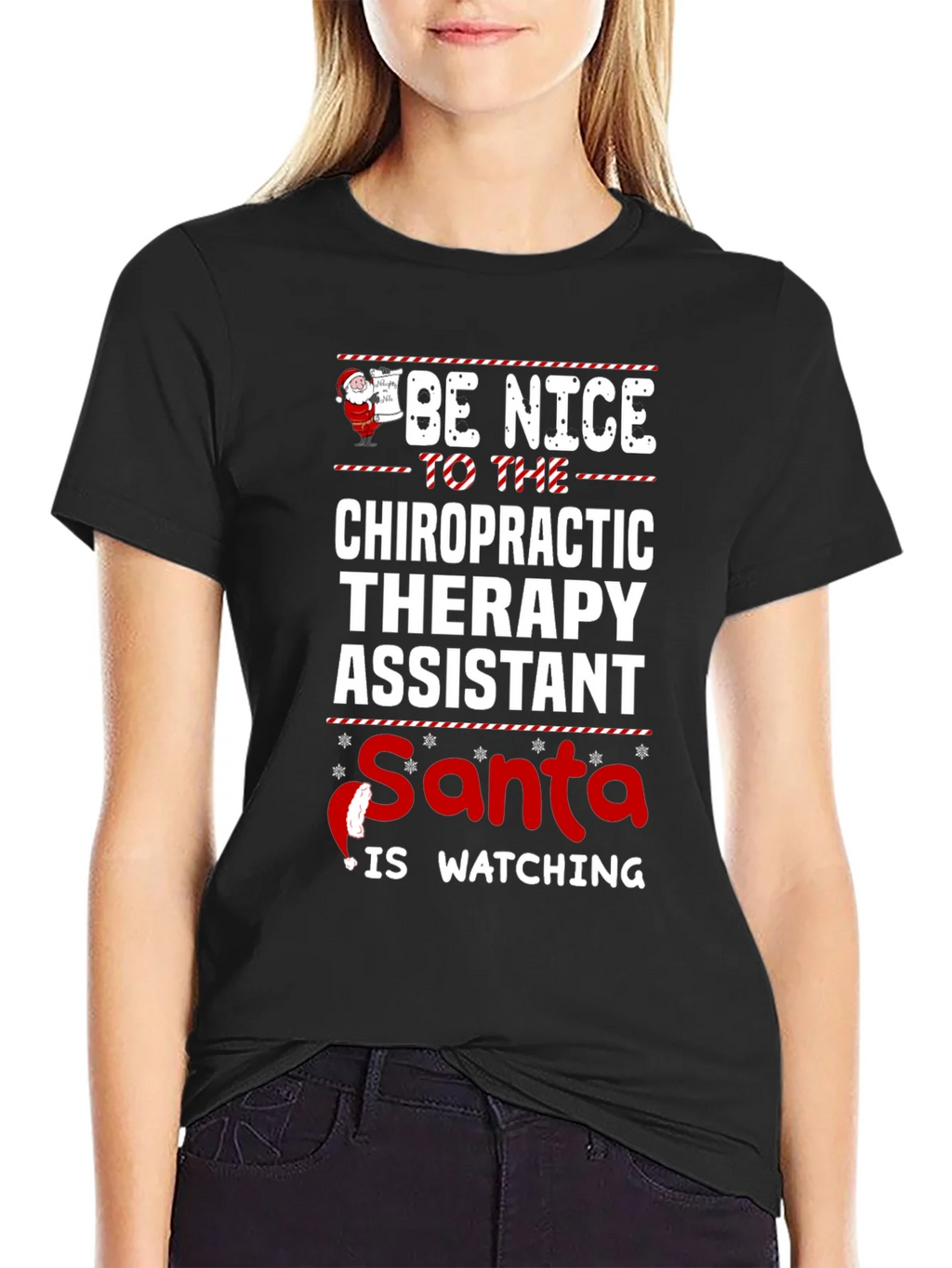 Chiropractic Therapy Assistant Christmas T-Shirt product image 2