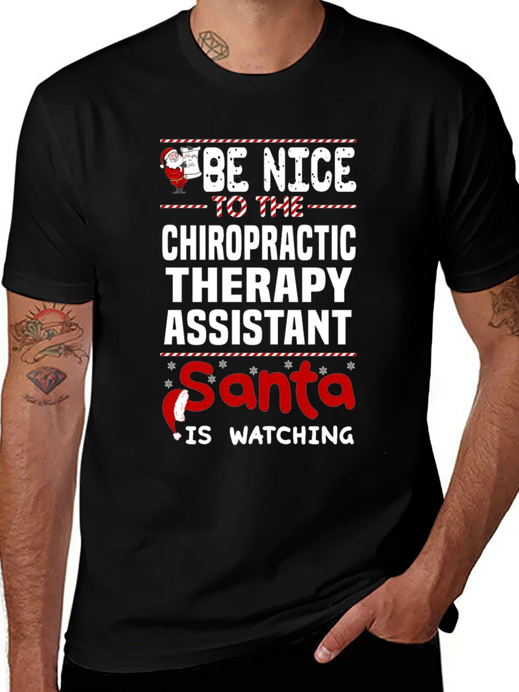 Chiropractic Therapy Assistant Christmas T-Shirt product image 1