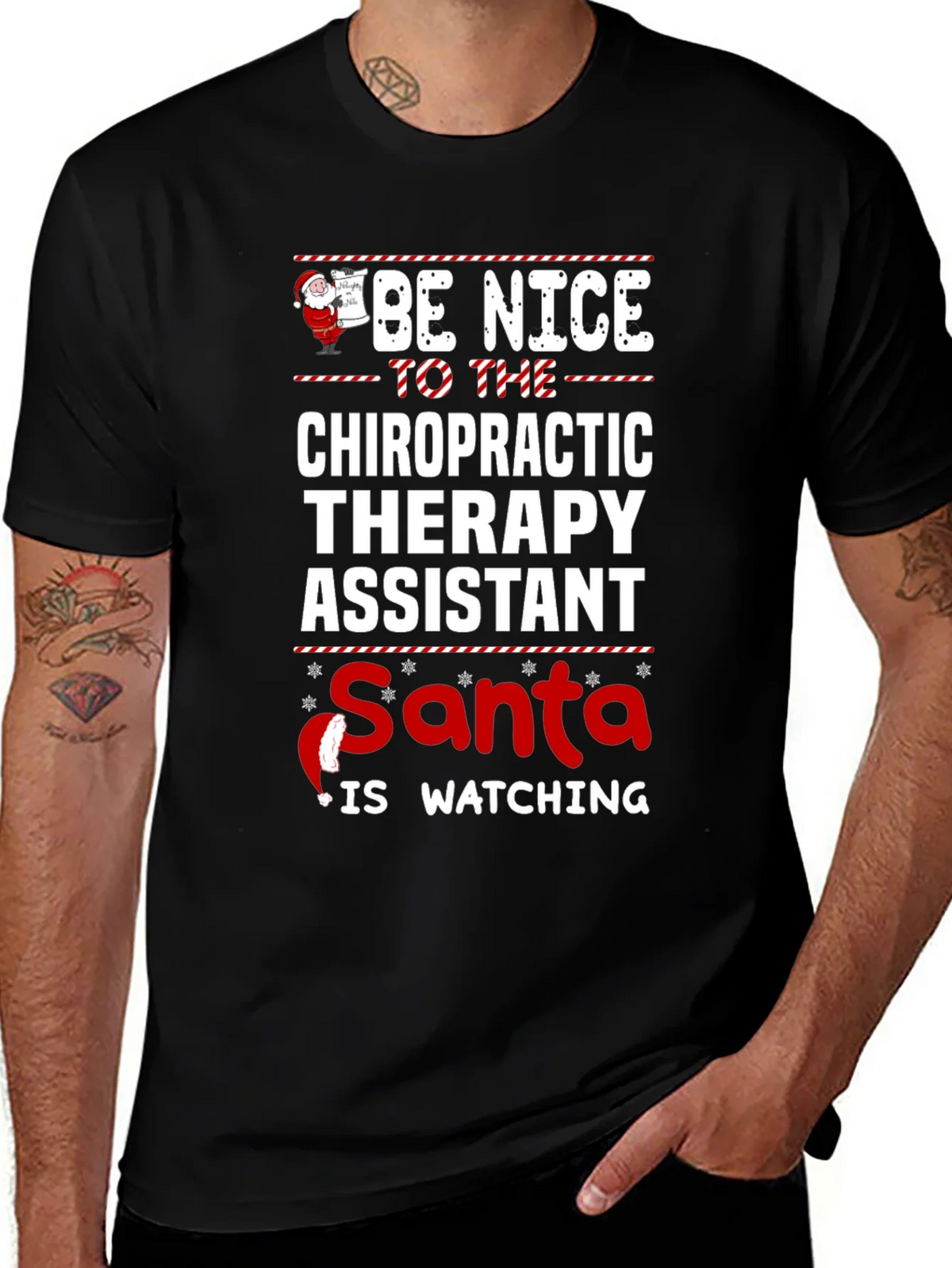 Chiropractic Therapy Assistant Christmas T-Shirt product image 1