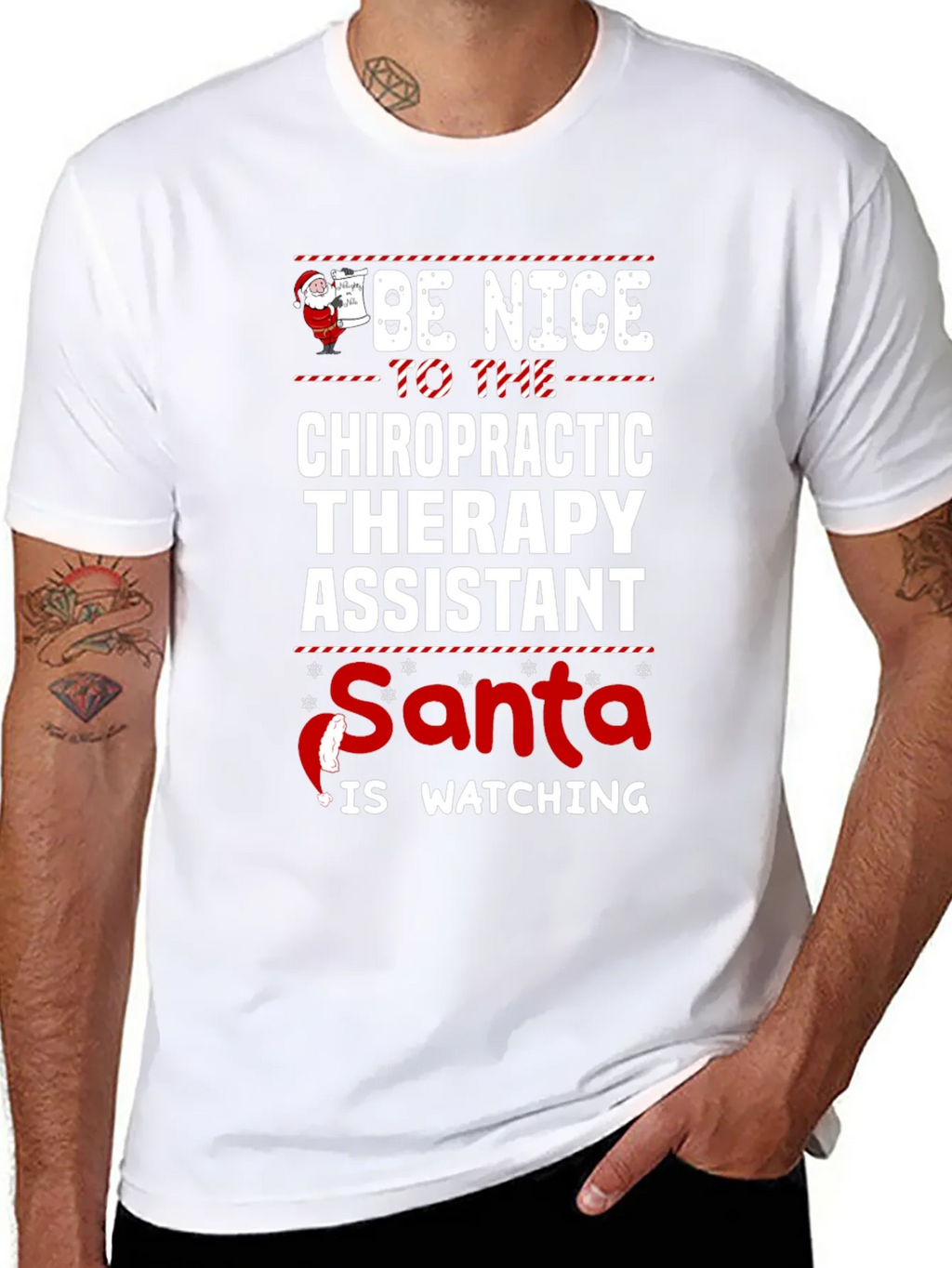 Chiropractic Therapy Assistant Christmas T-Shirt product image 7