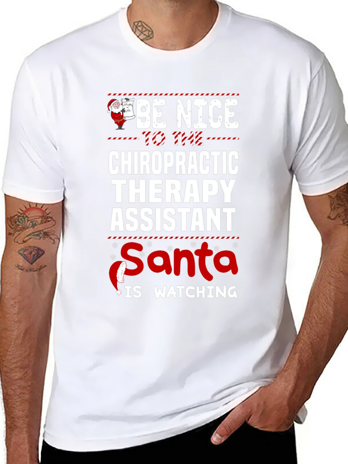 Chiropractic Therapy Assistant Christmas T-Shirt product image 7