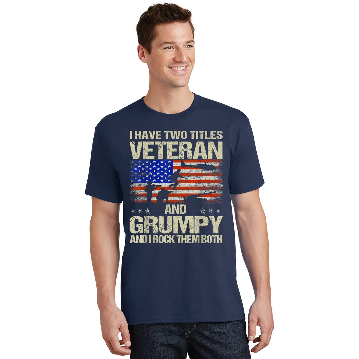 I Have Two Titles Veteran And Grumpy Retro Veteran's Day product image 1