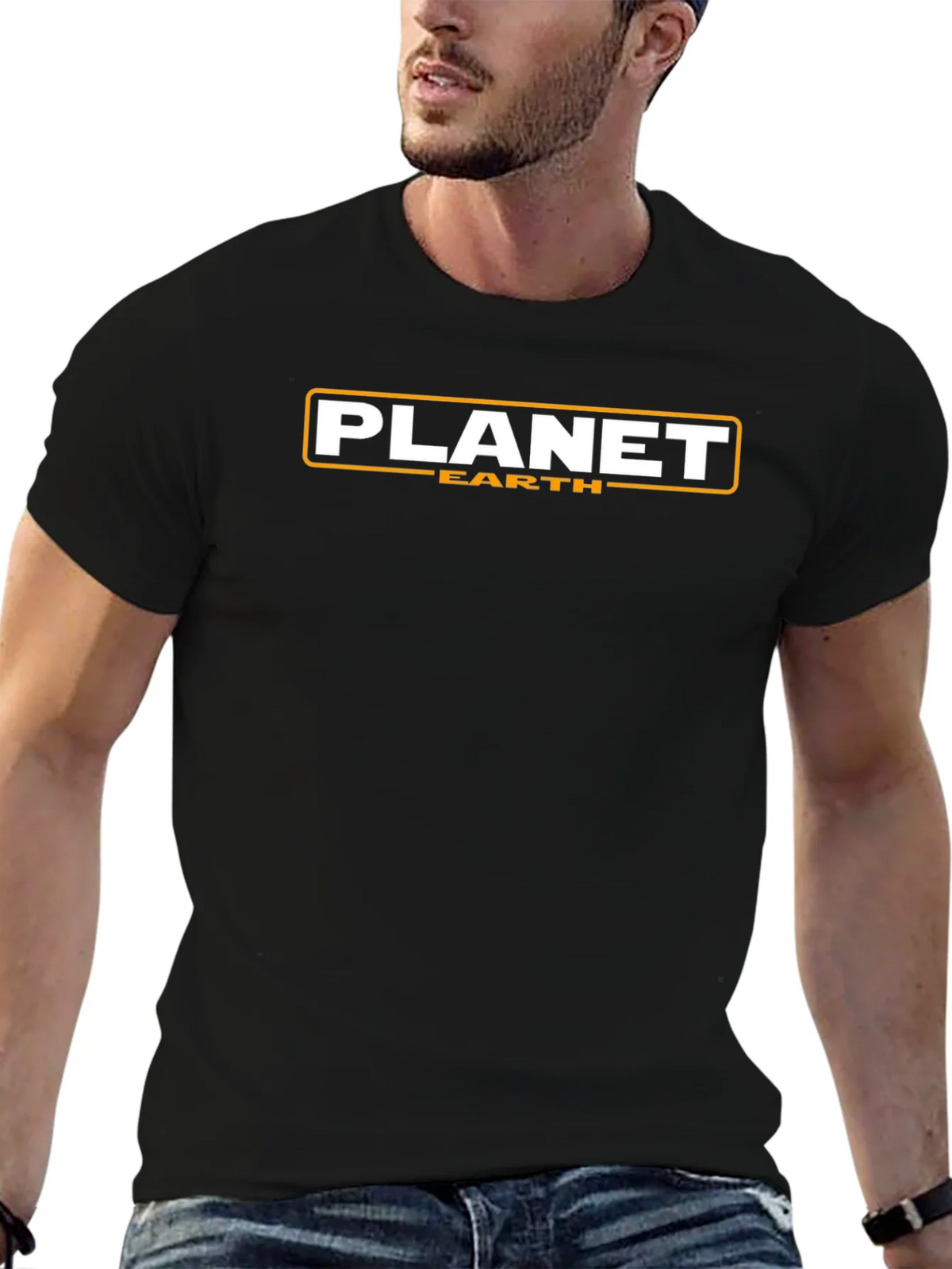 Planet Earth Graphic Tee - Bold Black T-Shirt product image 6