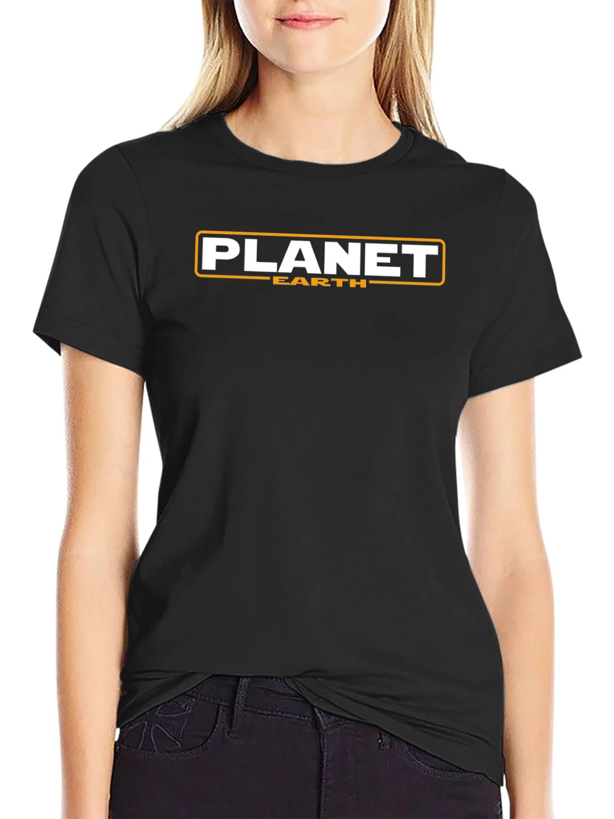 Planet Earth Graphic Tee - Bold Black T-Shirt product image 2