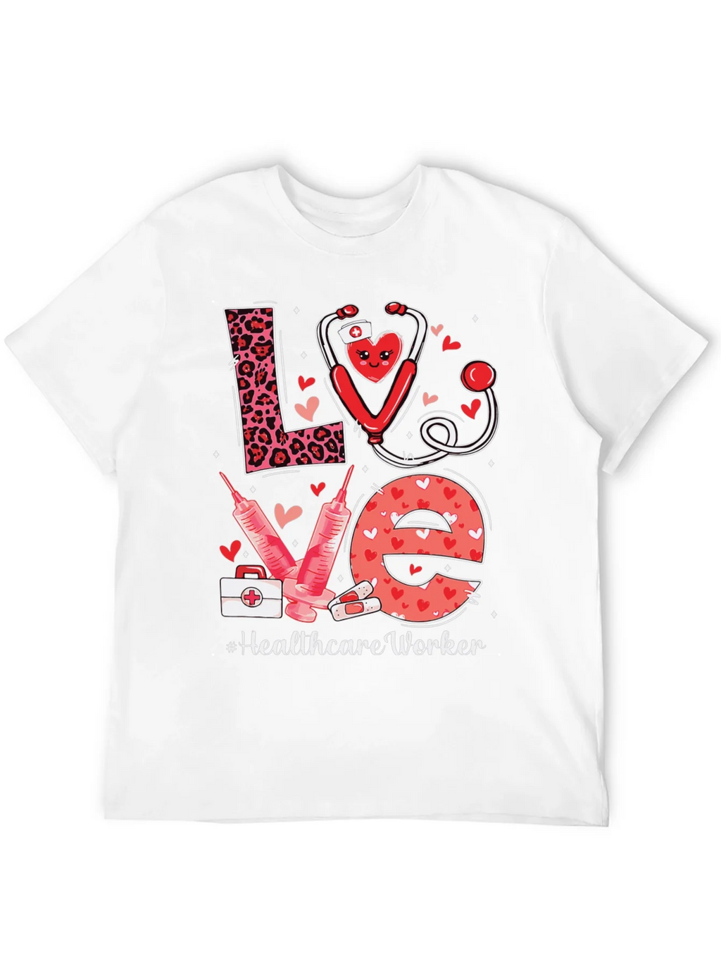Healthcare Worker LOVE T-Shirt - Nurse/Doctor Valentine Gift product image 11