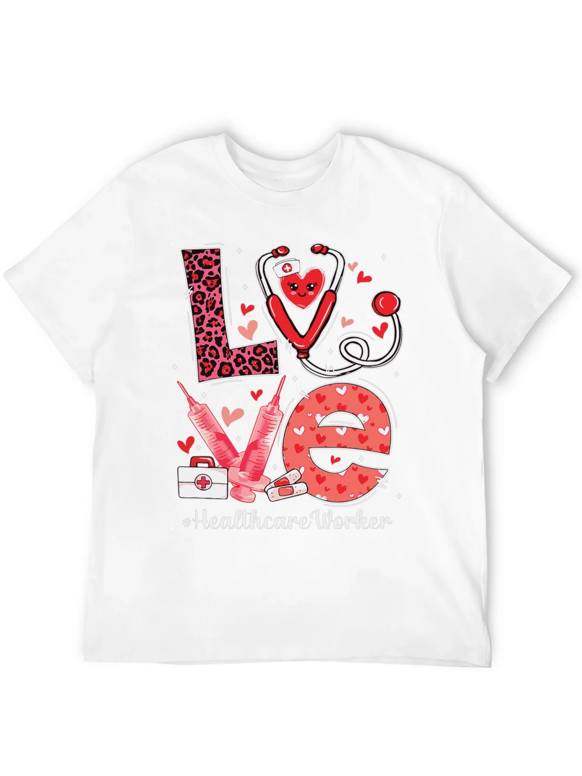 Healthcare Worker LOVE T-Shirt - Nurse/Doctor Valentine Gift product image 11