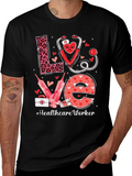 Healthcare Worker LOVE T-Shirt - Nurse/Doctor Valentine Gift product image 1